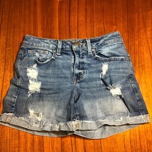 Maurices distressed rolled jean shorts